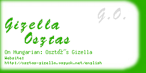 gizella osztas business card